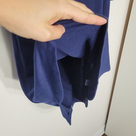 Crown & ivy NEW Women's Navy Blue Long Sleeve Pullover Loose Fit Causal Dress - Picture 4 of 10